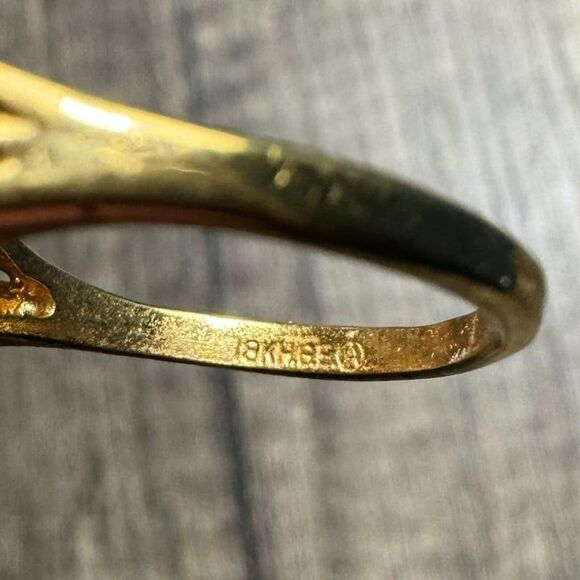 18k Gold Plated Opal Cluster Ring - Picture 6 of 12